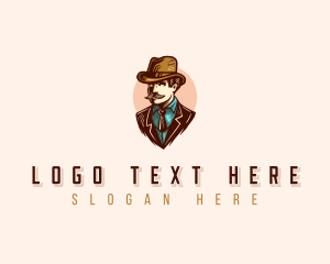 Mustache - Inspector Detective Investigator logo design