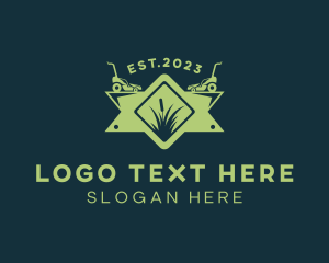 Grass Cutting - Lawn Mower Grass Cutting Landscaping logo design