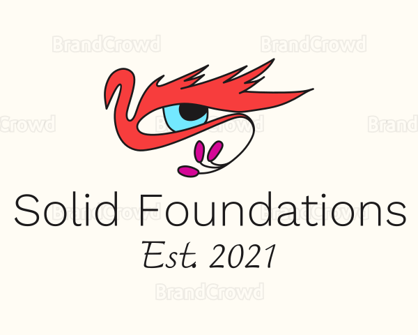 Bird Feather Eye Logo