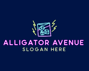 Neon Bar Nightclub logo design