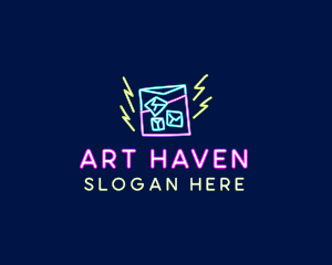 Neon Bar Nightclub logo design