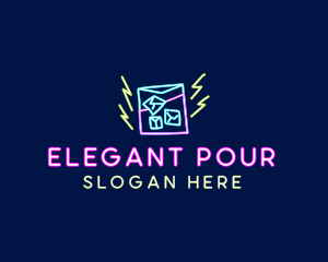 Neon Bar Nightclub logo design