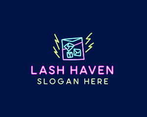 Neon Bar Nightclub logo design