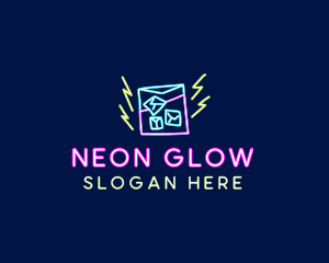 Neon - Neon Bar Drink logo design