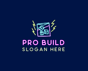 Neon Bar Nightclub logo design