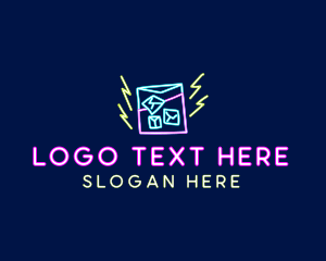 Multicolor - Neon Bar Drink logo design