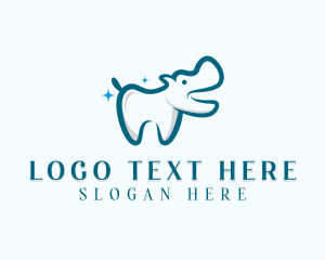 Orthodontics - Hippo Dental Tooth logo design