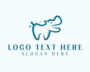 Hippo Dental Tooth logo design