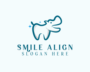 Hippo Dental Tooth logo design