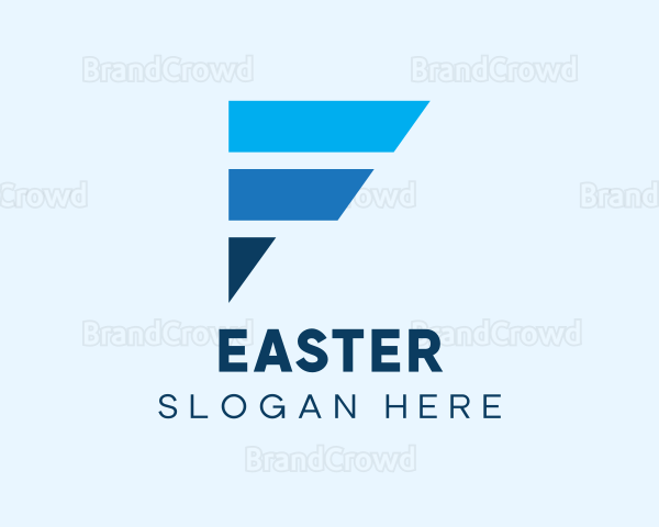 Simple Geometric Letter F Company Logo