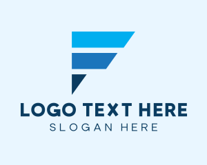 Mobile App - Simple Geometric Letter F Company logo design