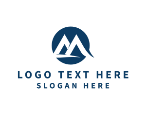 Mountaineering - Mountain Trip Letter M logo design