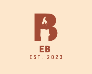 Candle - Candle Handicraft Letter B logo design