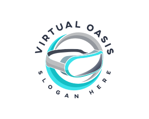 Virtual Goggles Headset logo design