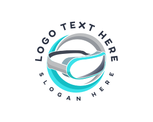 Technology - Virtual Goggles Headset logo design
