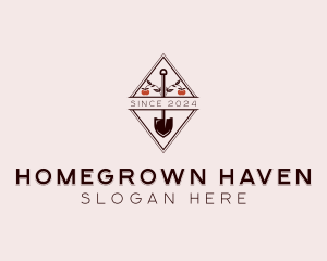 Organic Tomato Shovel logo design