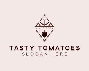 Organic Tomato Shovel logo design