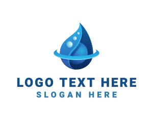 Water Drop - 3D Blue Water Drop logo design