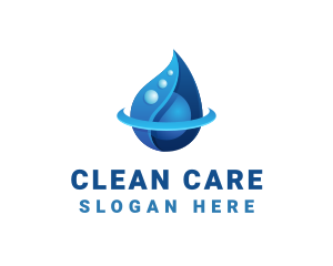 Hygienic - 3D Blue Water Drop logo design