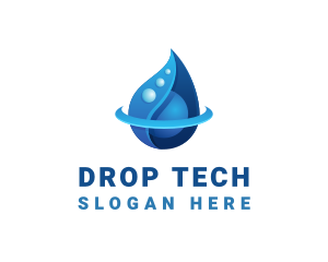 Drop - 3D Blue Water Drop logo design