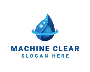 3D Blue Water Drop logo design