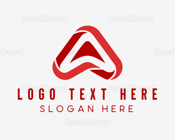 Red Tech Letter A Logo