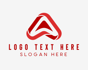 Online - Red Tech Letter A logo design