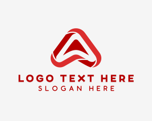 Telecommunication - Red Tech Letter A logo design