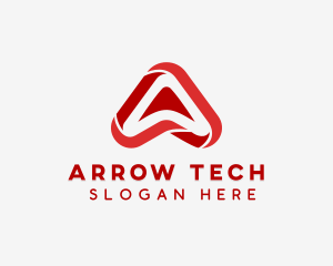 Red Tech Letter A  logo design