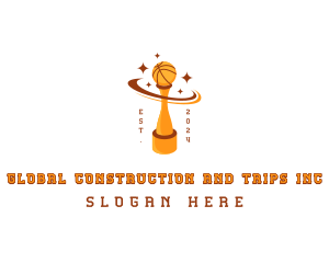 Basketball Trophy Award Logo