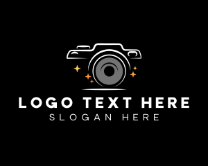 Vlogging - Camera Photography Lens logo design