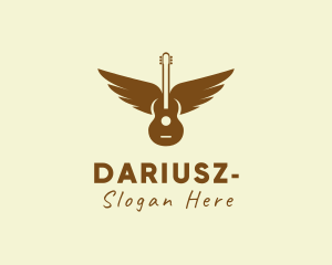 Composer - Guitar Music Wings logo design