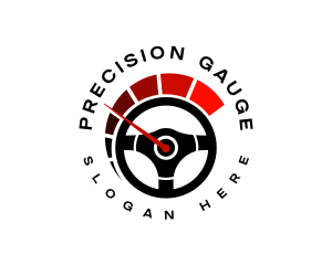 Gauge - Stirring Wheel Speedometer logo design
