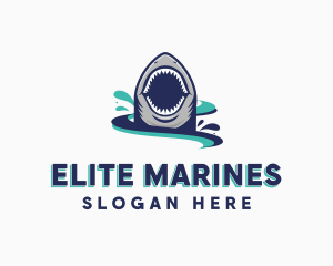 Marine Predator Shark logo design