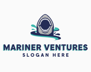 Marine Predator Shark logo design