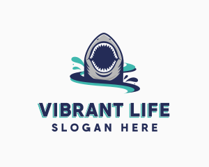 Marine Predator Shark logo design