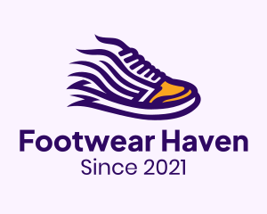 Minimalist Fast Shoes logo design