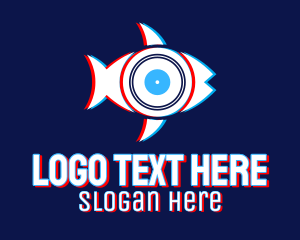 Telecommunication - Glitchy Fish Turntable logo design