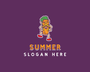 Summer Slippers Vacation logo design