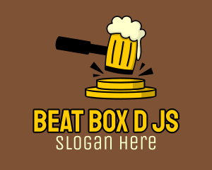 Judicial - Beer Gavel Justice logo design