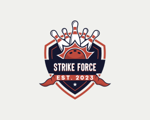 Strike - Bowling Strike Shield Sport logo design