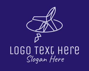 Airplane - Blue Logistics Airplane logo design