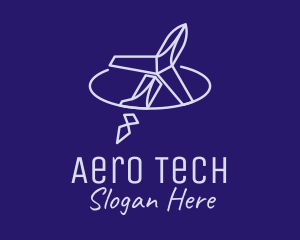 Blue Logistics Airplane logo design