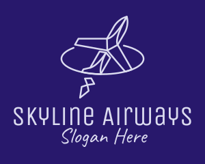 Blue Logistics Airplane logo design