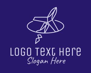 Aero - Blue Logistics Airplane logo design