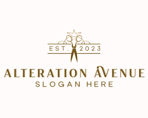 Elegant Salon Shears logo design