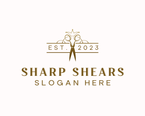 Elegant Salon Shears logo design