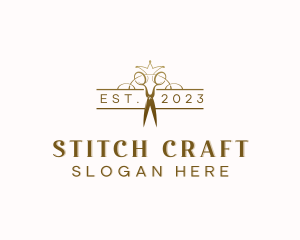 Dressmaking - Elegant Salon Shears logo design