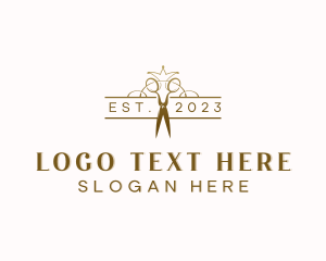 Elegant Salon Shears Logo