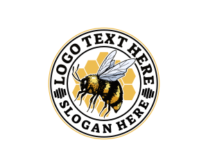 Hornet - Honey Bee Fly logo design